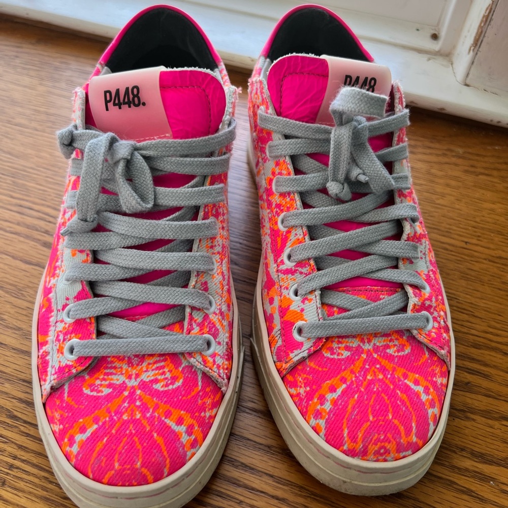 P448 Women's Pink Patterned Sneakers